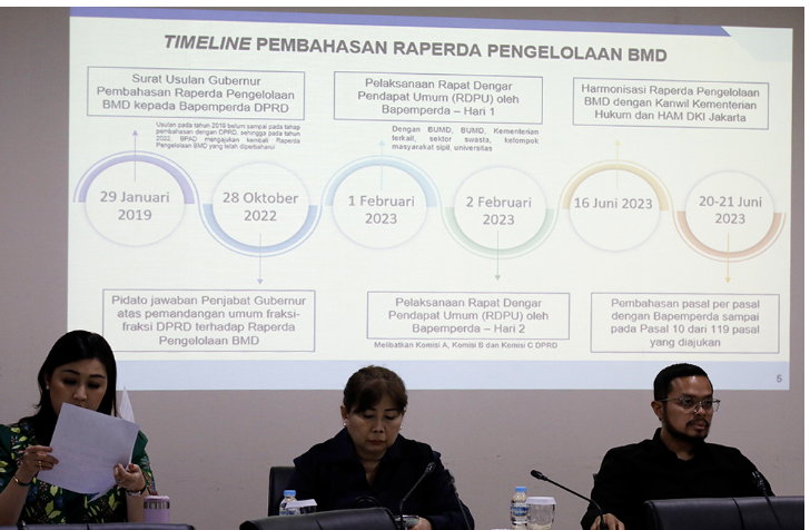 Panitia Khusus Rancangan Peraturan Daerah tentang Pengelolaan Barang Milik Daerah DPRD DKI Jakarta mendorong Pemerintah Provinsi DKI Jakarta melalui Badan Pengelolaan Aset Daerah DKI Jakarta melakukan digitalisasi manajemen aset. Hal tersebut diusulkan melalui rapat kerja Pansus Ranperda tentang Pengelolaan Barang Milik Daerah DPRD DKI Jakarta bersama eksekutif di Gedung DPRD DKI Jakarta, Senin (19/5). Ketua Pansus BMD Adnan Taufiq mengatakan, melalui digitalisasi manajemen aset bisa memastikan pencatatan otomatis yang mengurangi kesalahan manual. Ketua Pansus BMD DPRD DKI Jakarta Adnan Taufiq. (dok.DDJP) Data aset bisa diakses dan diperbarui secara real time. Sehingga setiap perubahan kondisi aset dapat dipantau dengan mudah. Dengan demikian, dapat memberikan transparansi data mengenai aset milik Pemerintah Provinsi DKI Jakarta. Terutama terkait data aset mana saja yang sudah dikerjasamakan. Aset yang masih bermasalah hingga membuka peluang-peluang aset yang dapat dikerjasamakan dengan pihak terkait. “Sehingga aset-aset yang ada nanti bisa terdata baik mana aset yang kita miliki,” ujar Adnan di gedung DPRD DKI Jakarta, Senin (19/5). Anggota Pansus BMD Ismail berharap, melalui digitalisasi manajemen aset dapat menjadi salah satu solusi permasalahan pengelolaan aset yang selama ini terjadi di Jakarta. Di antaranya, menyempurnakan dasar hukum yang ada agar lebih implementatif sesuai dengan kebutuhan sekarang dan ke depan. Anggota Pansus BMD DPRD DKI Jakarta Ismail. (dok.DDJP) Selain itu, menyiapkan data Barang Milik Daerah (BMD) yang akurat dan aktual dan mendukung pengelolaan dan pemanfaatan aset yang lebih akuntabel. “Dibuatnya semacam sistem informasi berbasis teknologi digital,” kata Ismail. Sementara itu, Kepala Badan Pengelolaan Aset Daerah DKI Jakarta Faisal Syafruddin mengatakan, pihaknya telah membahas tentang rencana digitalisasi manajemen aset. Nantinya, digitalisasi manajemen aset akan terdiri dari pemanfaatan aset dan peluang-peluang bisnis apa yang bisa menjadi kapitalisasi untuk investasi di DKI Jakarta. “Supaya kita bisa mudah men-capture aset-aset yang ada di DKI Jakarta kurang lebih 700 triliun,” ungkap Faisal.