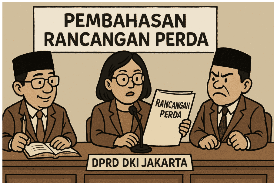 Badan Pembentukan Peraturan Daerah (Bapemperda) DPRD DKI Jakarta menargetkan sebanyak 15 peraturan daerah (Perda) selesai dibahas pada 2025. Hingga kini, sebanyak lima rancangan peraturan daerah (Raaperda) tengah dibahas. Empat Ranperda dibahas melalui panitia khusus (Pansus). Sedangkan satu Ranperda langsung dibahas Bapemperda. “Ada lima Ranperda yang sedang dibahas,” ujar Ketua Bapemperda DPRD DKI Jakarta Abdul Aziz, Selasa (4/6). Ketua Bapemperda DPRD DKI Jakarta Abdul Aziz. (dok.DDJP) Bapemperda DKI DKI, sambung dia, sedang membahas Ranperda tentang Rencana Pembangunan Jangka Menengah Daerah (RPJMD). Ranperda tersebut wajib disahkan paling lambat enam bulan setelah pelantikan Gubernur dan Wakil Gubernur DKI Jakarta. “Kami menargetkan bisa merampungkan minimal 15 Perda tahun ini,” tandas Aziz. Sedang empat Pansus tengah membahas Ranperda Pendidikan, Ranperda Utilitas, Ranperda Pengelolaan Barang Milik Daerah, dan Ranperda Kawasan Tanpa Rokok (KTR). DPRD DKI Jakarta telah menetapkan 30 Ranperda dalam Program Pembentukan Peraturan Daerah (Propemperda) 2025. Dari jumlah tersebut, sebanyak 22 Ranperda belum masuk tahap pembahasan. Sedangkan lima Ranperda masih dalam proses. Tiga lainnya telah selesai dibahas. (red)